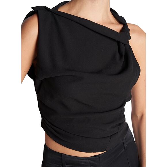Acne Studios Tops - Acne Studios 'Knotted' Black Shoulder Top Size 32